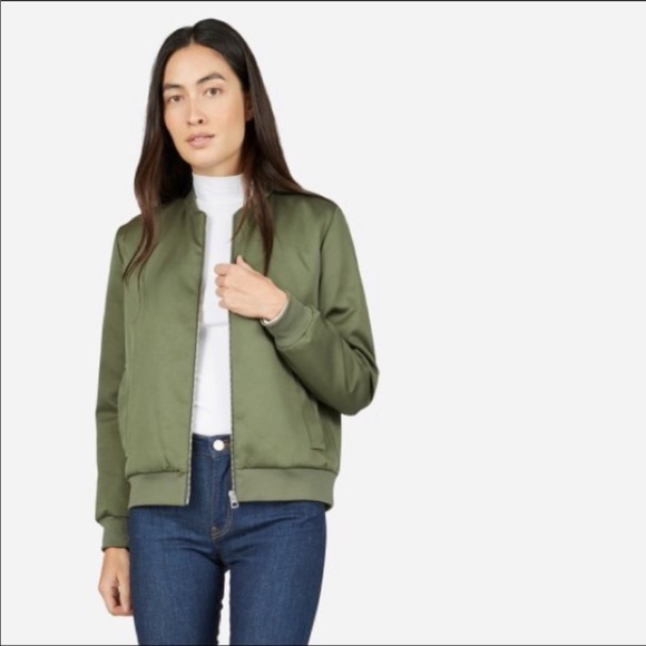 Everlane Jackets & Blazers - Everlane The E2 Olive Green Bomber Jacket Large